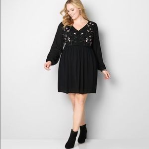 Avenue embroidered babydoll dress